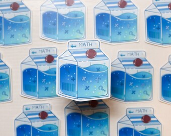 Math Milk Carton Sticker | Waterproof Laptop Decal