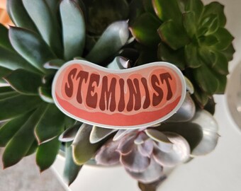 STEMinist Mitochondria Sticker | Women in STEM, Science Sticker Gift for Laptop or water bottle