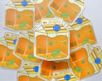Biology Milk Carton Sticker | Science Lover Gift