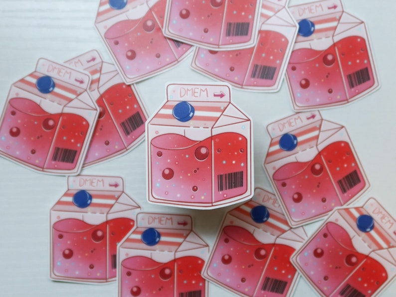 Dmem Sticker DMEM Science Coffee Caffeine Sticker | Cute Milk Carton Stickers ...