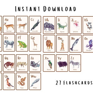Printable Animal Alphabet Flashcards
