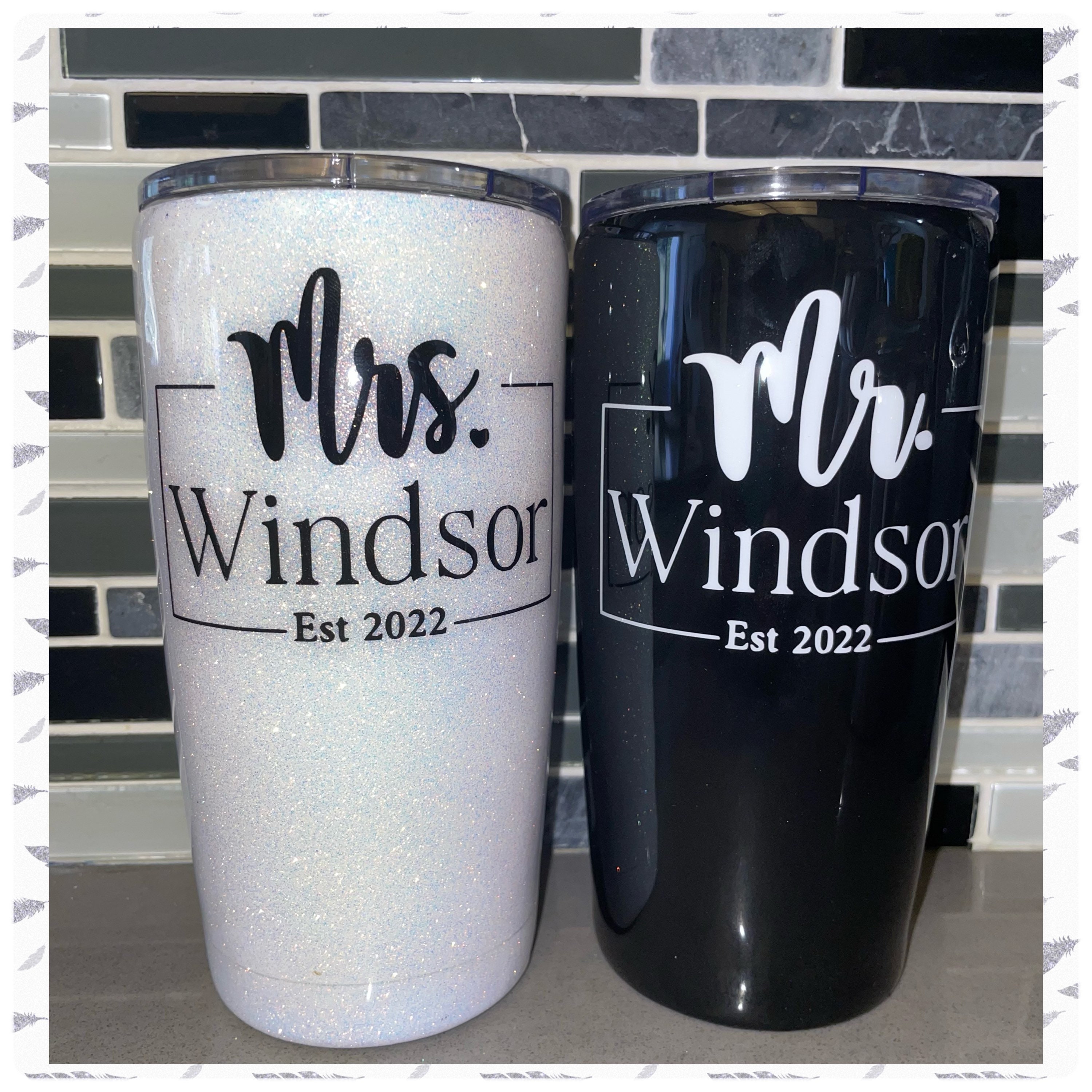 Bride and Groom Tumbler Set Etsy