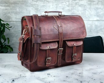 Personalisierte Die Retro Premium Leder Messenger Bag, personalisierte Groomsmen Geschenke