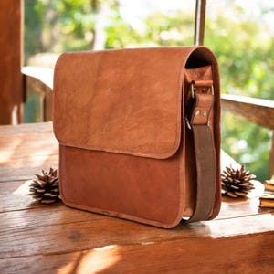 Sac de voyage personnalisé pour ordinateur portable en cuir pleine fleur - Porte-documents cartable portefeuille pour ordinateur portable sac messager pour tablette pour homme et femme Cadeau pour lui