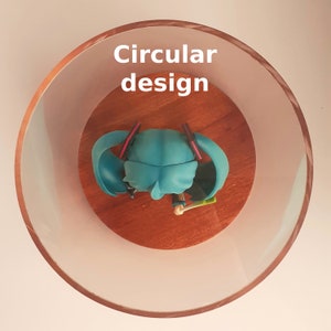 Prototype Handmade Clear Acrylic Display Case with Mahogany Wooden Base for Small Anime Figurines image 5