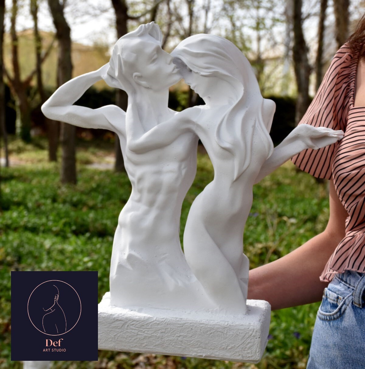 Couple in Love Statue Love Sculpture Oath to Love Statue Etsy