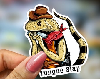 Lizard Sticker | Fun Animal Sticker | Music Stickers | Guitar Stickers | Laptop Stickers | Music Gift | Harmonica sticker | Music Gift