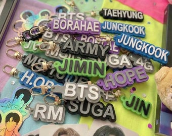 Personalized Name Keychain | K-Pop Gift | Your Name in Korean | 3D Printed Bag Charm