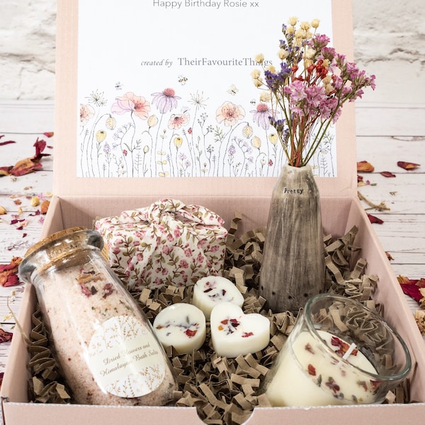 Alles Gute zum Geburtstag Geschenk Personalisierte Self Care Geschenkbox Gefüllt Handwerker Vegan Geschenk Beste Freundin Geschenk Brautjungfer Geschenkset Spa Geschenk Öko-Geschenk