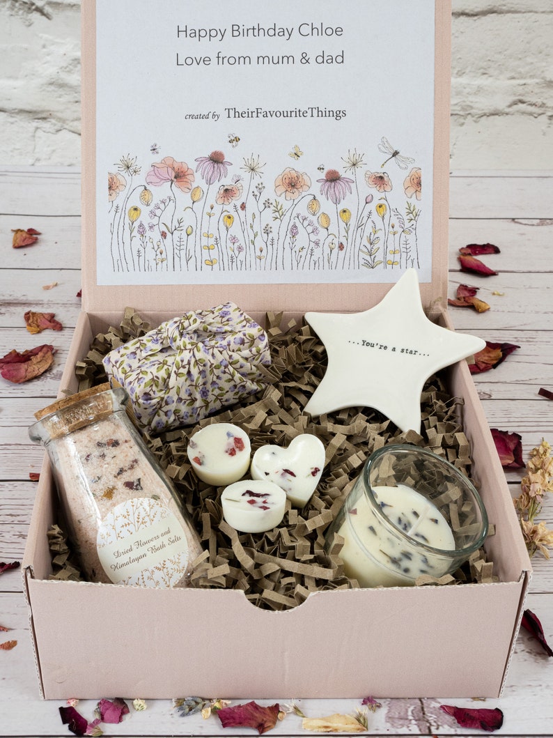 Happy Birthday Present Personalised Self Care Gift Box Filled Artisan Vegan Gift Best Friend Present Bridesmaid Gift Set Spa Gift Eco Gift You're a Star