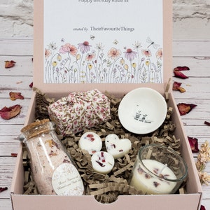 Happy Birthday Present Personalised Self Care Gift Box Filled Artisan Vegan Gift Best Friend Present Bridesmaid Gift Set Spa Gift Eco Gift You are Loved