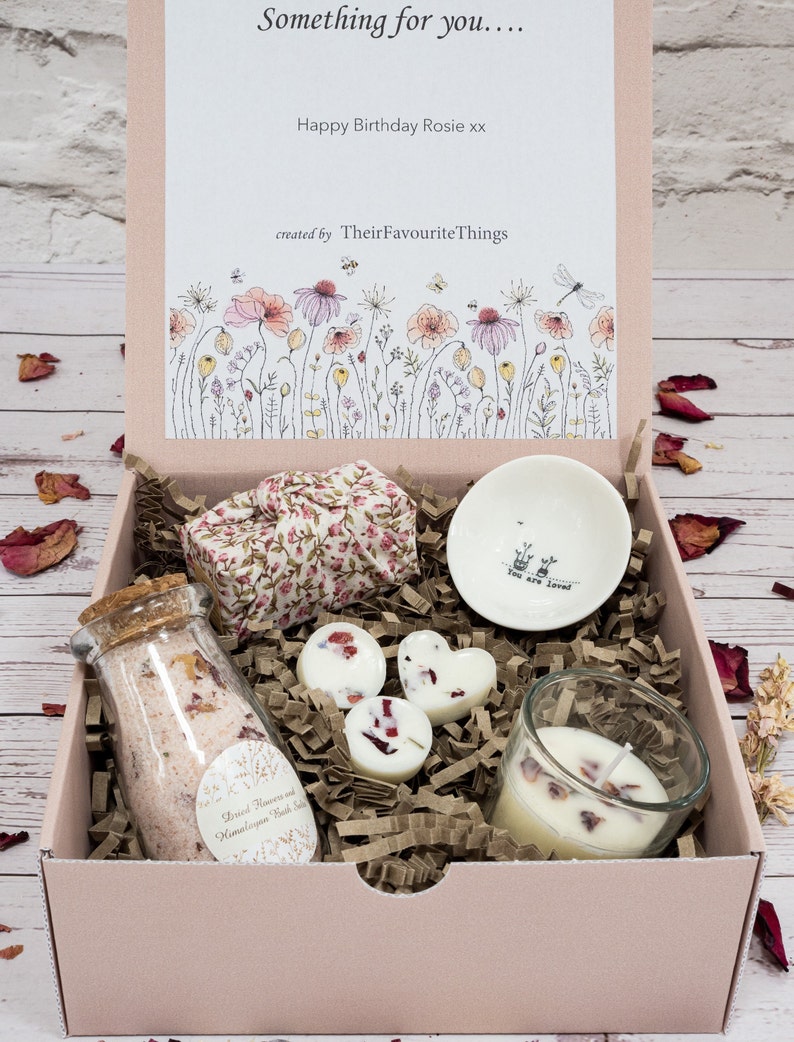 Happy Birthday Present Personalised Self Care Gift Box Filled Artisan Vegan Gift Best Friend Present Bridesmaid Gift Set Spa Gift Eco Gift You are Loved