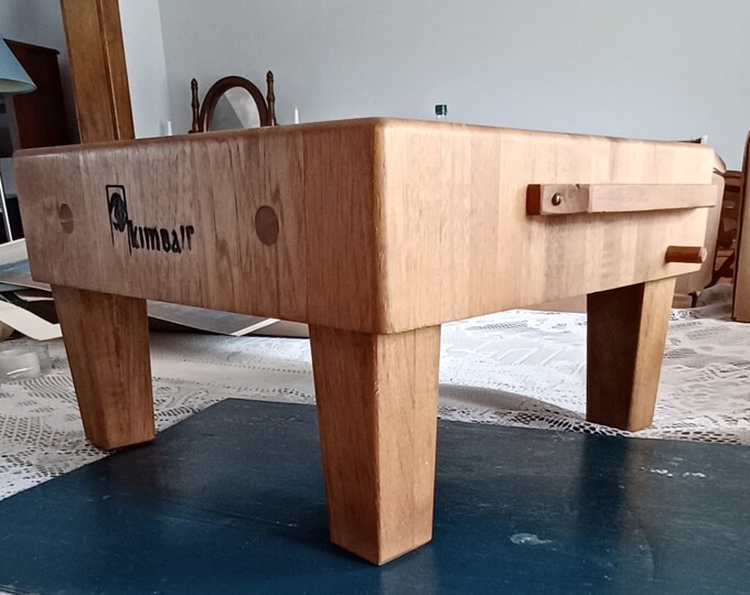 Vintage Antique Kimball Maple End Grain Wood Butcher Block Etsy