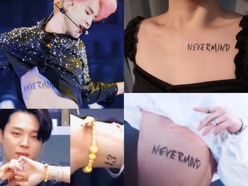 BTS Jimin Temporary Tattoos BTS Tattoos Kpop Gifts BTS Etsy