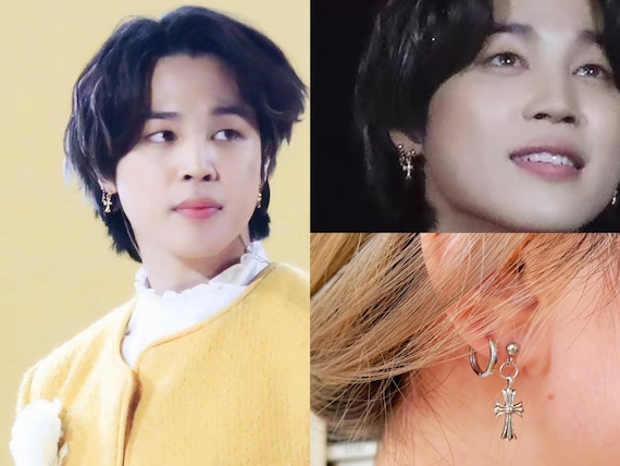 Jewelry Accessories | Jimin Earrings | Cross Earrings | Jimin Hoops | Jimin  Ring - 2023 Korean - Aliexpress