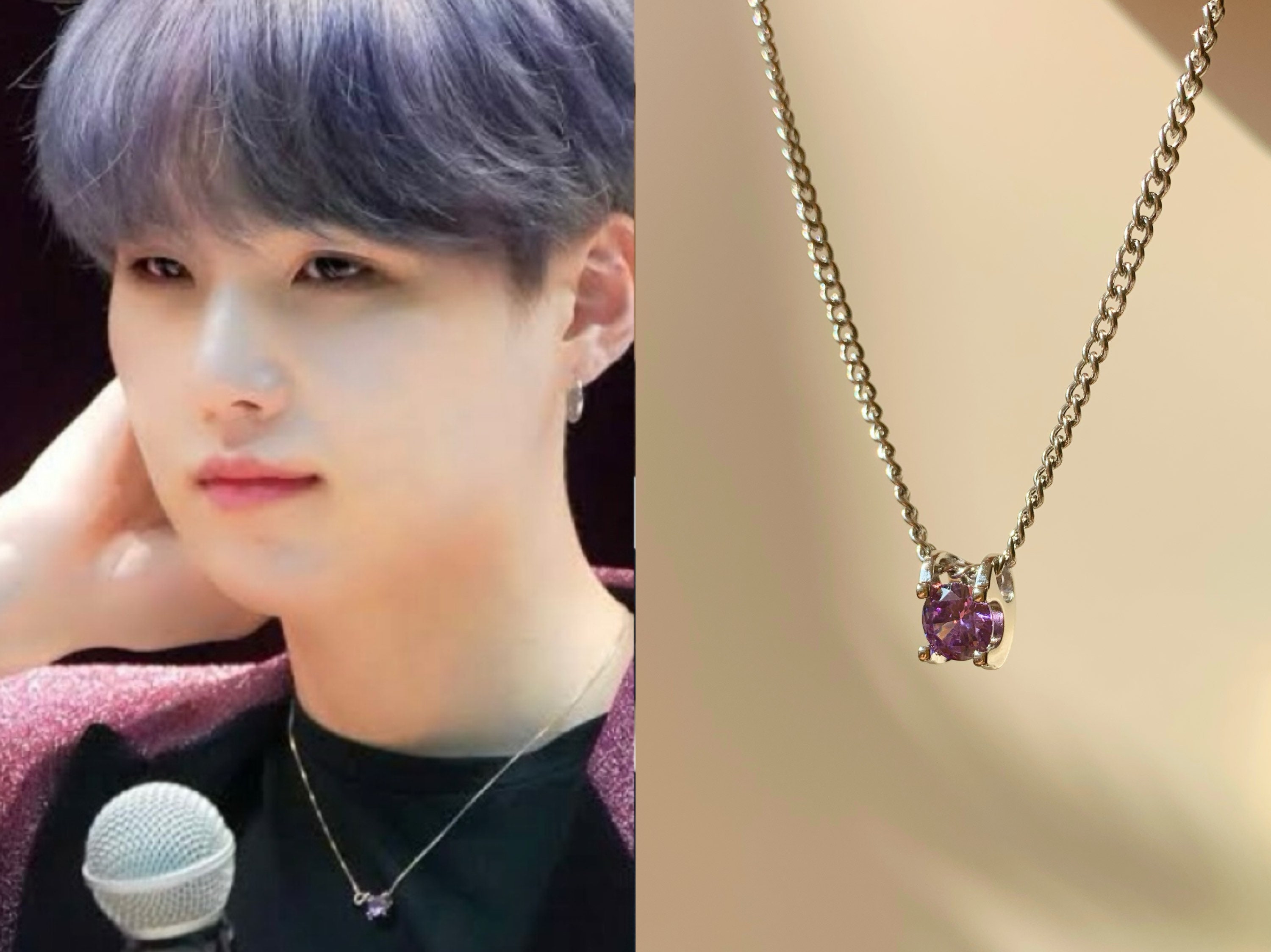 New Fashion KPOP BTS Bangtan Boys SUGA Album Chain Pendant