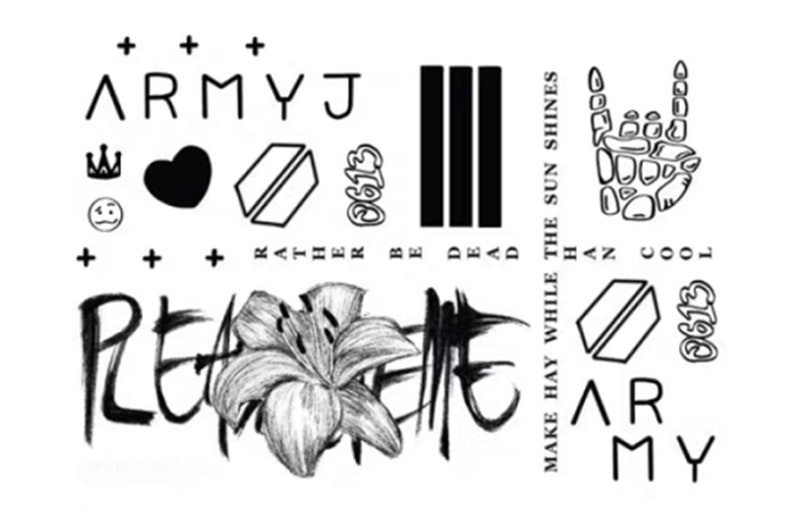 BTS Jungkook Temporary Tattoos JK Hand Tattoos BTS Gifts Etsy