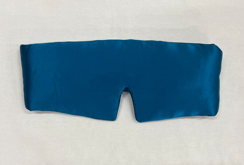 Teal silk eye mask