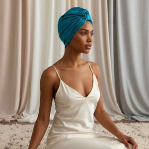 Mulberry Silk Bonnet for Sleeping | Double Lined 19 Momme Silk Turban / Wrap | Anti Frizz & Hair Protection