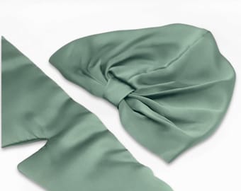 100% Mulberry Silk Eye Mask and Silk Bonnet Gift Set