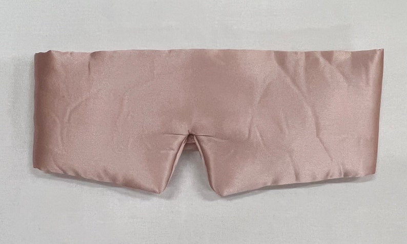 Pink silk eye mask