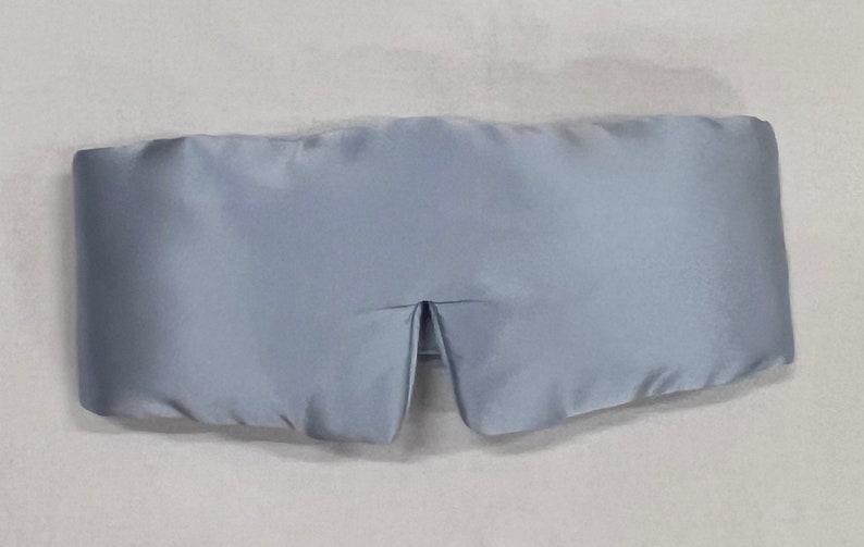 Pale blue silk eye mask