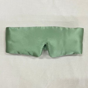 Light mint green silk eye mask