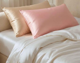 Two 25 Momme Grade 6 A Mulberry Silk Housewife Pillowcases - Hair & Skin Care