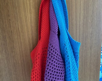 Hand Knitted Market/Shopping Bag