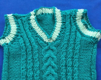 Hand Knitted Child's Vest