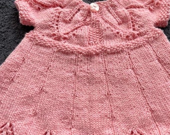 Hand Knitted Baby Girl Dress
