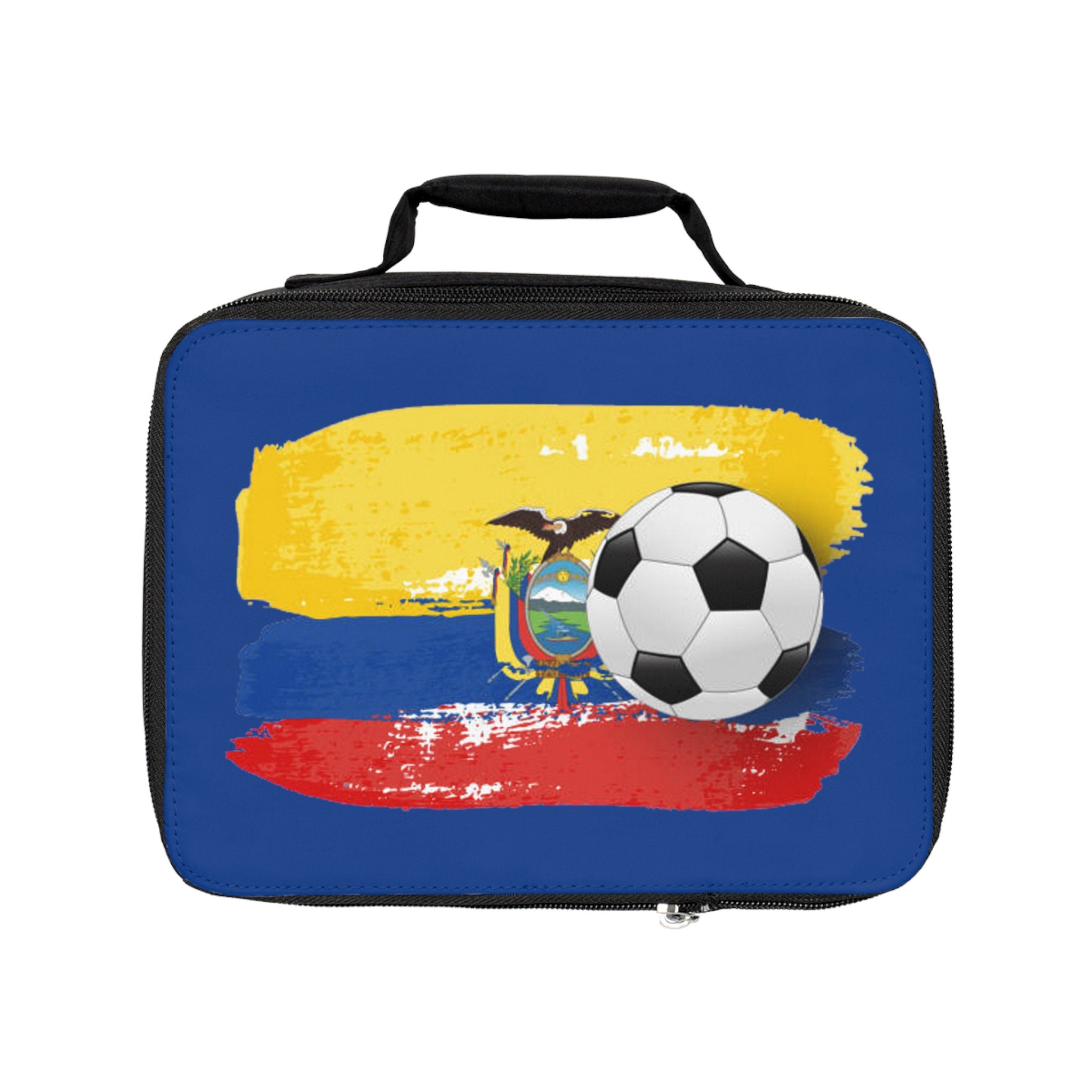 Ecuador Flag With Soccer Ball Lunch Bag Etsy