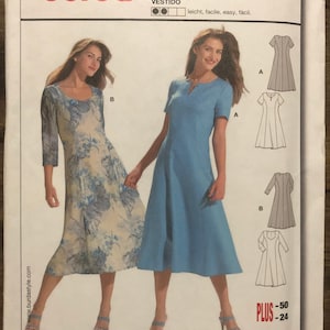 Fit Flare Princess Seam Dress Sewing Pattern Burda 8351  Size 12 14 16 18 20 22 24