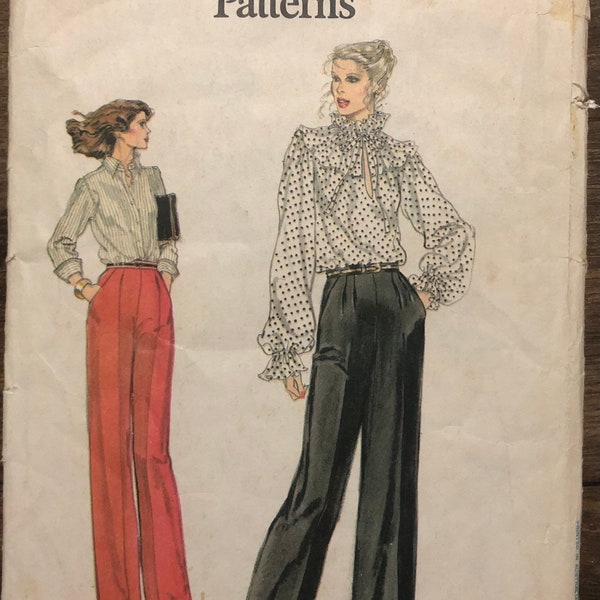 Vintage 70’s Trousers Pants Vogue 9974 Sewing Pattern Waist 28 inches