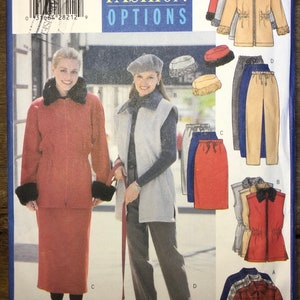 90’s Outerwear Jacket Vest Sewing Pattern Butterick 5700 Size 14 16 18