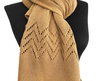 Beige Merino Wool Oversized Knit Scarf, Charcoal Gray Lace Wrap Shawl