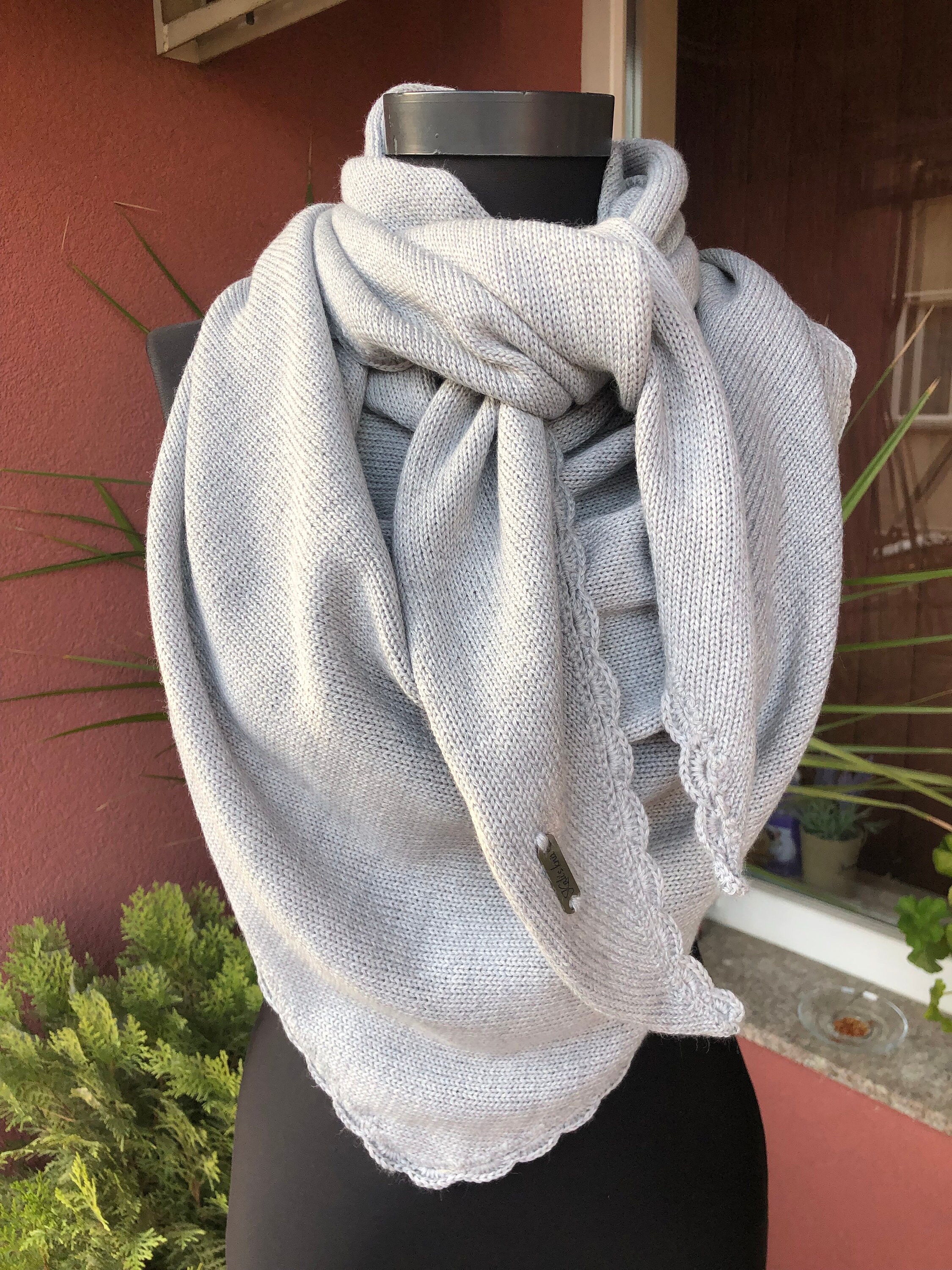 Knitted Wool Muffler - Etsy