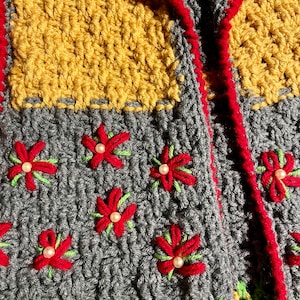 Crochet  Vest for kids and adults Stylish Unique style Different Sizes and Different Colors Crochet vest with granny square