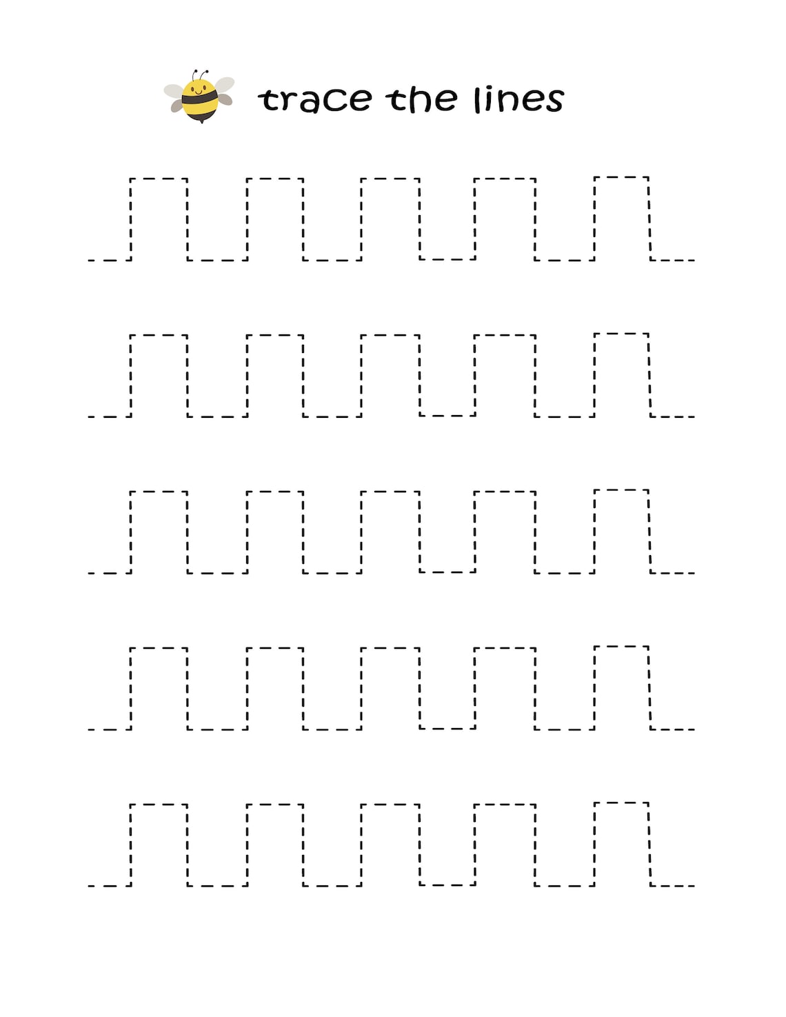 Printable Line Tracing Worksheets, Printable Lines Trace Pages ...