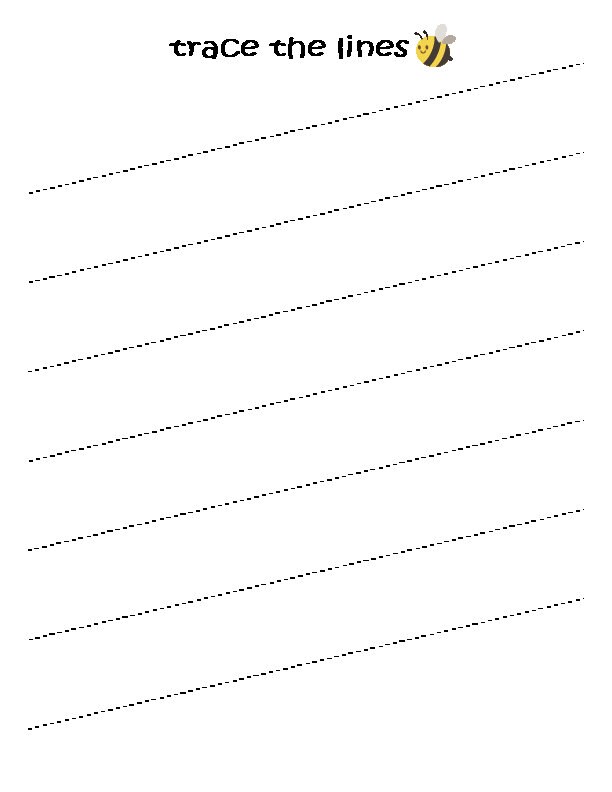 Printable Line Tracing Worksheets, Handwriting Practice, - Etsy