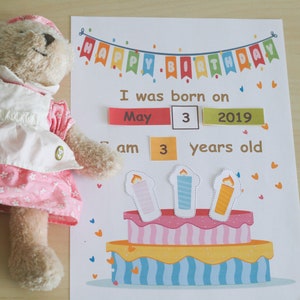 My Birthday Activity Page Printable,busybook Printables, Toddler Busy ...