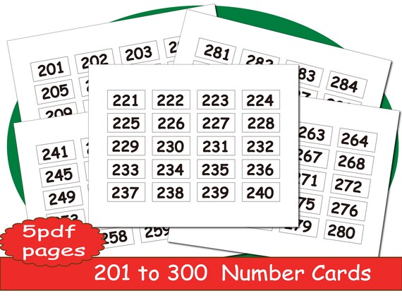 count to 300 charts5 printable number number pages numbers etsy
