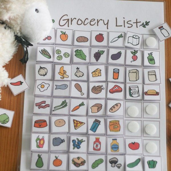 Druckbare Lebensmittel-Checkliste, Einkaufen mit Kindern, Lebensmittel-Einkaufsliste zum Ausdrucken, Druckbare Lebensmittel-Checkliste
