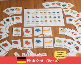 Wort Card Montessori  Flash Card  3 teil karten  vorschulmaterial Druckbar flashcard 3teilcard wortflashcard wortflash card montessoricard
