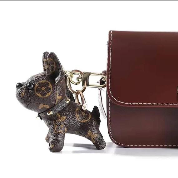 Cute Louis Vuitton French Bulldog Keychain/bag Charm