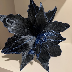Velvet 10inch Poinsettia flower