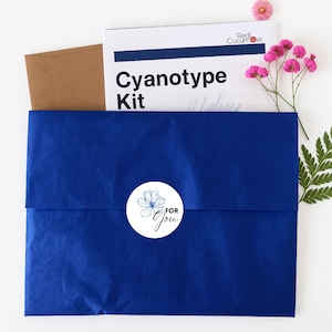 Kit regalo cianotipia - Stampa solare per donne, mamme o bambini / Set di arte botanica fai da te / Regalo creativo ispirato alla natura