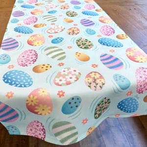 Easter Egg Table Runner, Spring Floral Decor image 1