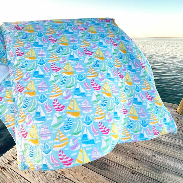 Sailboat Blanket Etsy