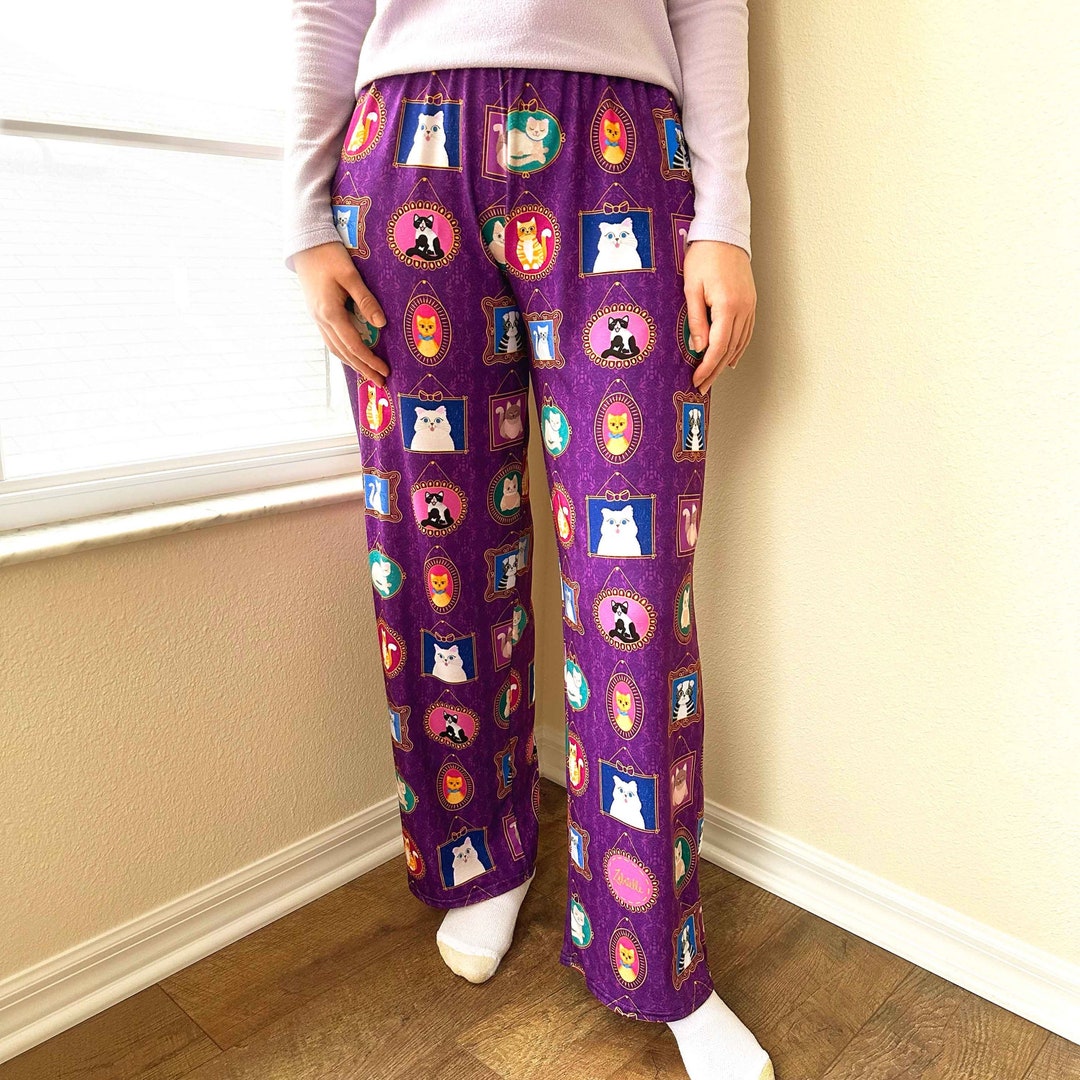 Kitty Portraits Pajama Pants, Cat Pajamas Women Etsy